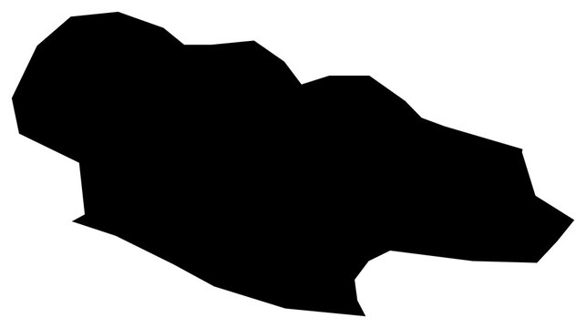 A contour map of &Scaron;avnik. Montenegrin municipality silhouette