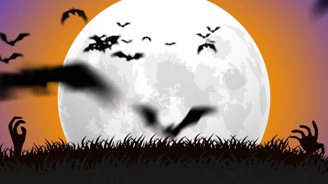 halloween background with pumpkins