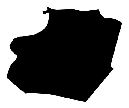 A contour map of Al-Raqqah. Syrian province silhouette