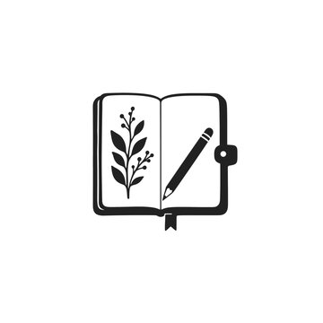 Botanical Field Notebook Silhouette Graphic