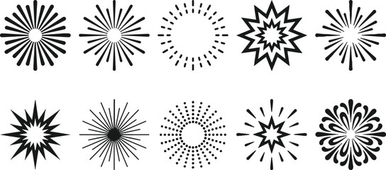 Radial burst explosion vector illustration © MDABDUR