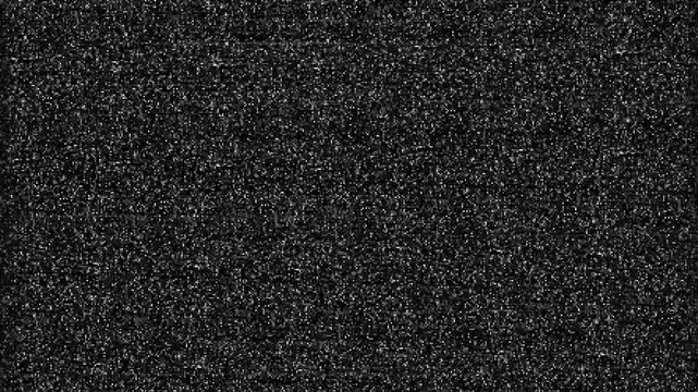 VHS. Bad TV signal analog static noise texture. fractal noice blured black background