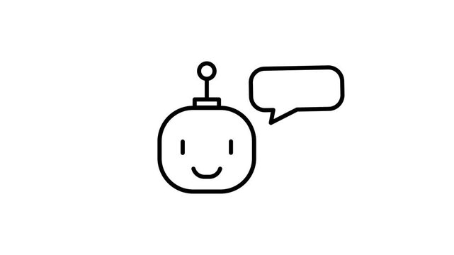 Chatbot typing icon looping animation
