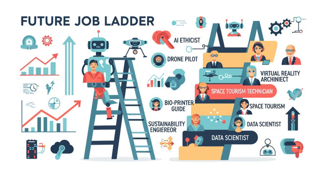 Future Job Ladder Infographic Design
