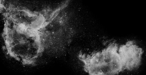 Grayscale Cosmic Nebula Texture Background with Glowing Star  © ShadOw