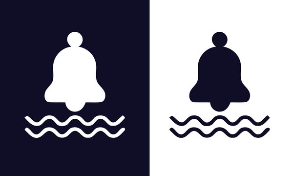 Maritime Notification Bell and Buoy Warning Signal Icon