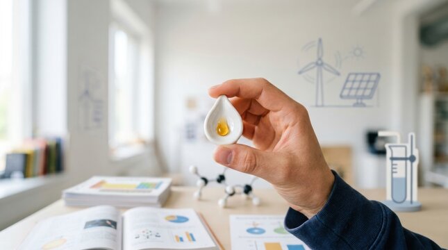 Person holding a small orange plastic container