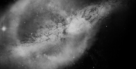 Deep Space Molecular Cloud Formation in Monochrome Astronomy Background with Dark Filaments  © ShadOw