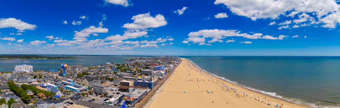 Colorful aerial panorama Ocean. City Beach Maryland 2026