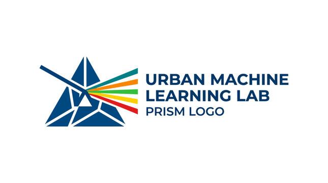 Urban machine learning lab logo with light prism spectrum.