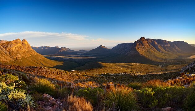 wide angle landscape images of the cederberg mountains in the western cape of south africa
