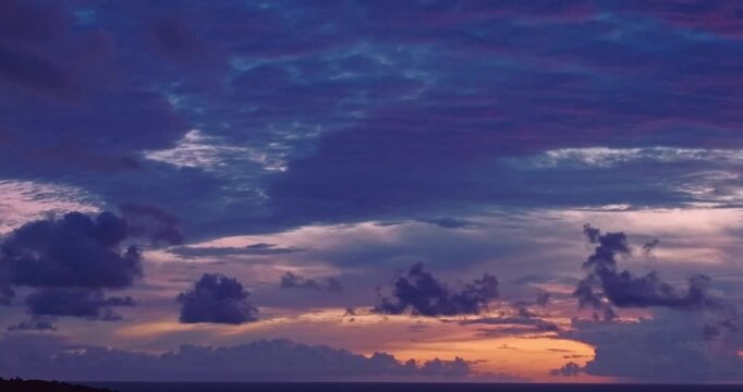 
light pink cloud in the dark blue sunset.Unconventional and beautiful natural views of the sea.
Nature video High quality footage.
Unique and creative travel and nature idea videos 4K clips.