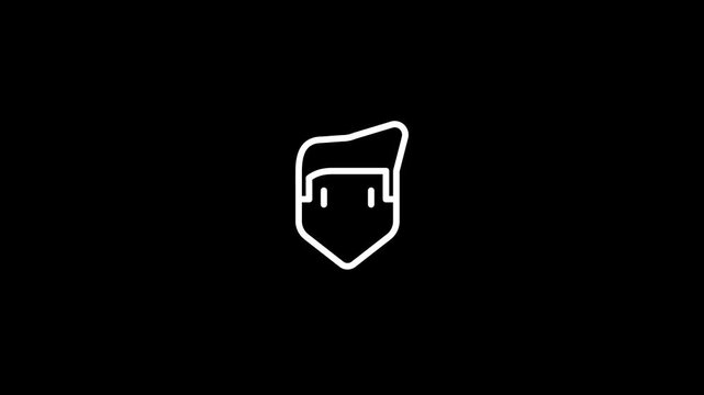 Brand awareness growth icon looping animation on black background
