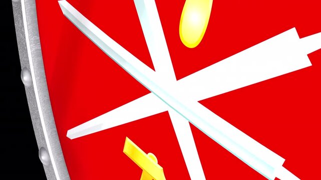 Metallic Shield Transitions with the Flag of Tula Oblast of Russia