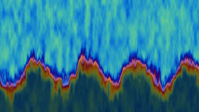 Visual representation of sound waves with vibrant colors