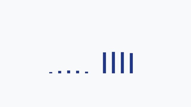 Minimalist business bar chart animation with rising step trend line for financial growth and data analysis presentation 4k