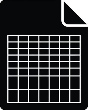 Spreadsheet document file icon with spreadsheet document business accounting silhouette