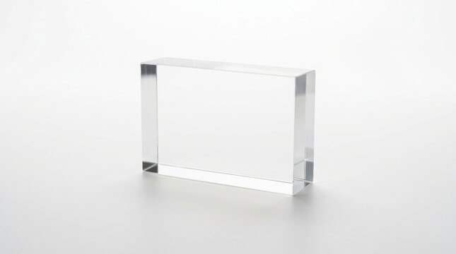 Clear acrylic rectangular block prism