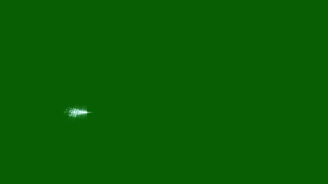 Particles magic tail sparkling glitter star on green screen. glowing twinkle dust bursts, white glitter star sparkles line, sparkle dust line motion design, seamless loop 4k animation.