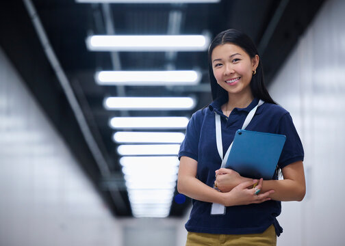 Female Business Professional in Data Center