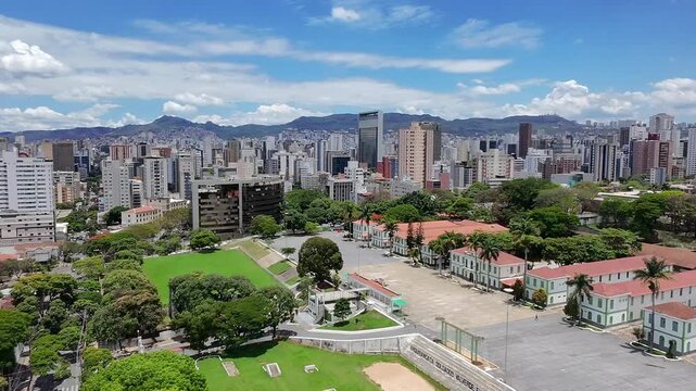 Vista A&eacute;rea dos Bairros Barro Preto e Prado em Belo Horizonte, Minas Gerais, Brasil