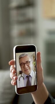 Telemedicine video call between doctor and patient