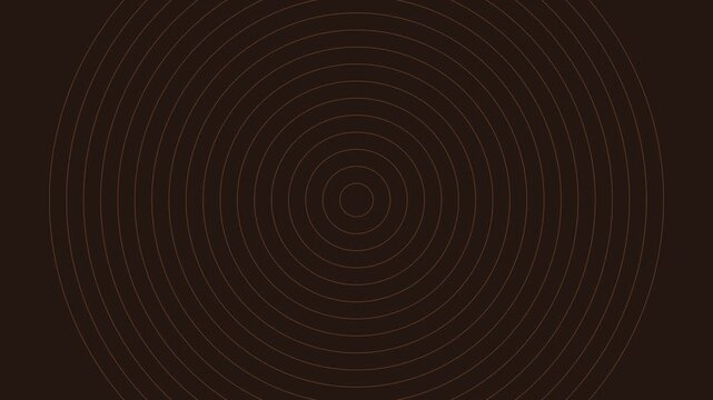 Minimalist concentric circles animation background, pulsing brown geometric pattern 4k