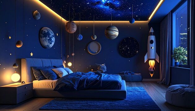 Space Explorer Kids Room