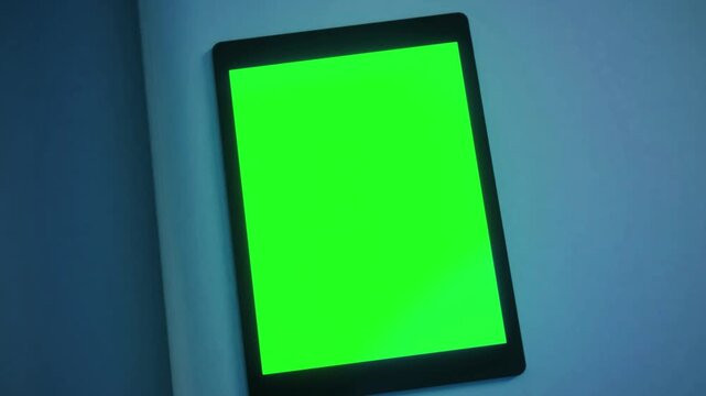 Modern Digital Tablet Mockup With Bright Chroma Key Display