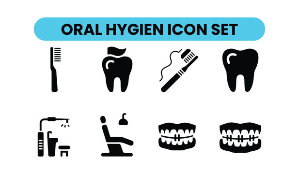 Oral hygiene with toothbrush tooth and dental chair teeth