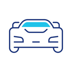 Obraz premium Race car icon. Transport and motorsport line symbol. Color.