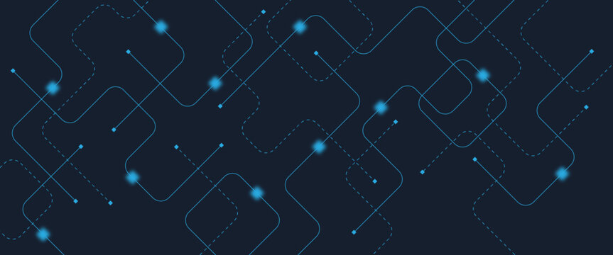 Abstract digital AI circuit board background with tech icons. Digital technology motherboard texture design. Engineering circuit board concept for poster, header, banner, website, presentation