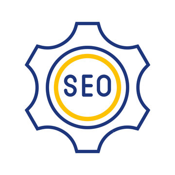 Seo optimization icon. Business and digital marketing line symbol. Color.
