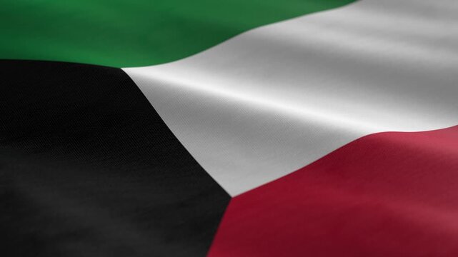 Kuwait - waving flag loop