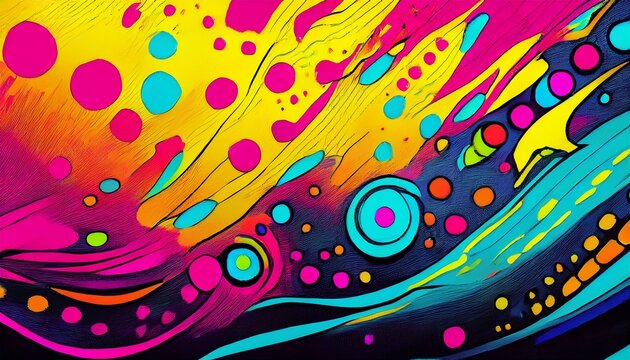 abstract background with bright colors free pattern in punk style