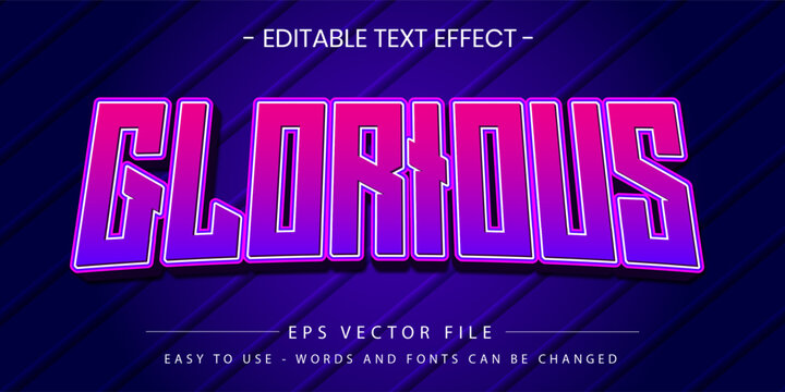 Glorious synthwave purple magenta gradient text effect