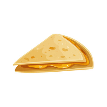 Quesadilla flat vector illustration in a modern and simple 2D style, placed on a white background.