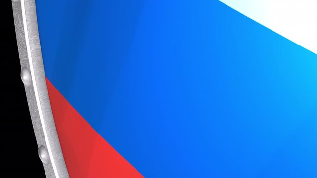 Metallic Shield Transitions with the Flag of Republic of Luhansk of Russia
