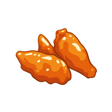 Buffalo Wings flat vector illustration in a modern and simple 2D style, placed on a white background.