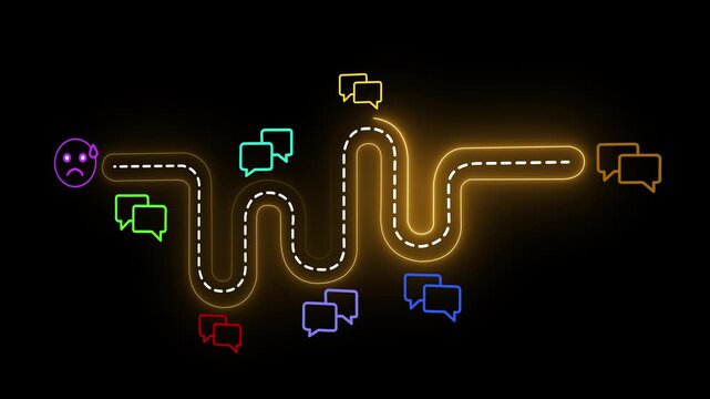 Negative customer feedback concept on the transparent background. Customer complaints, complaint management. Poor customer experience and service evaluation. Motion graphics of bad experience idea.4k