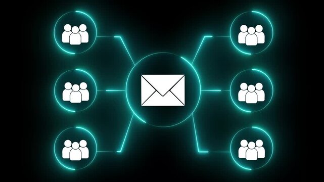 Email security solution concept on the transparent background. Automated secure mail scanning system and data protection. Motion graphics of security idea. 4k motion video .