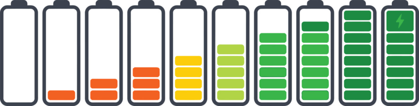 Battery charge levels indicator