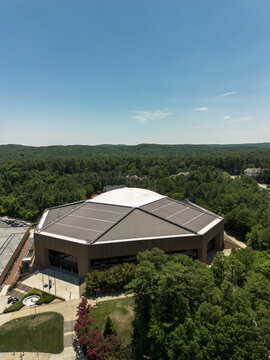 Chapel Hill, NC - USA - 6-30-2026: The Dean Smith Center, home of Tarheels basketball, on the campus of the University of North Carolina