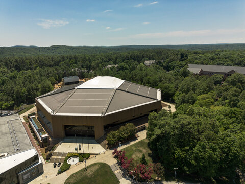 Chapel Hill, NC - USA - 6-30-2026: The Dean Smith Center, home of Tarheels basketball, on the campus of the University of North Carolina