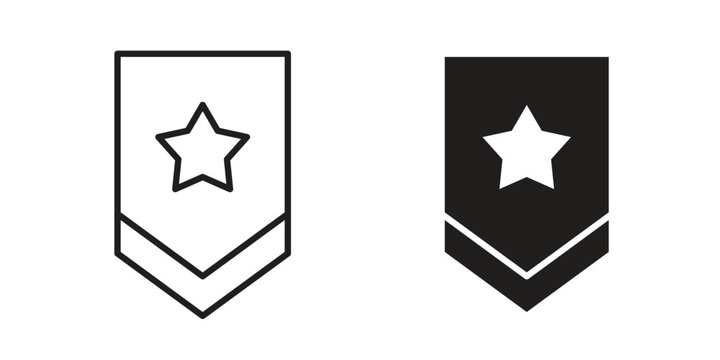 Military rank badge icon