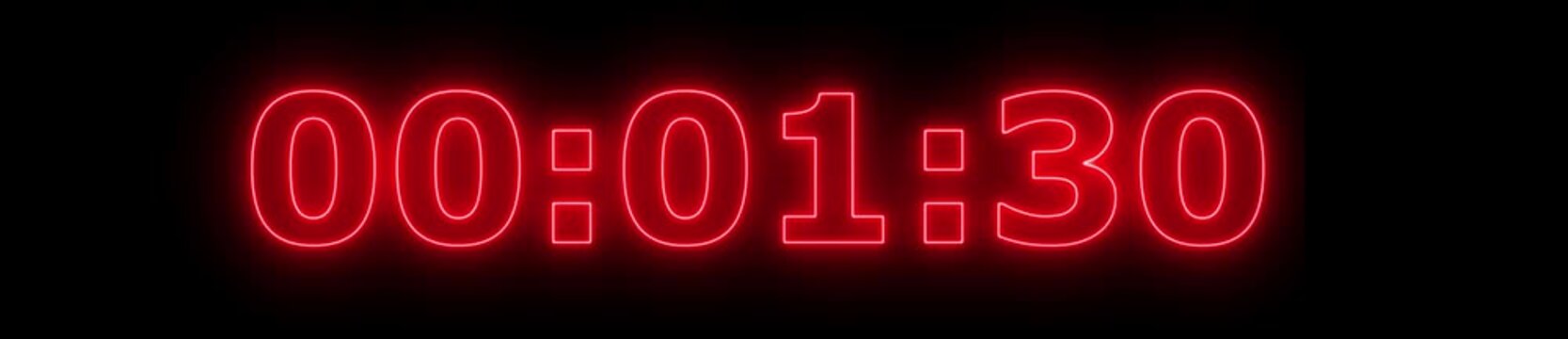 3 minute countdown timer animation, o secound to 3 minute displays modern minimal countdown, 3 minute countdown timer, neon Countdown timer from o to 3 minute suitable for presentations 4k video