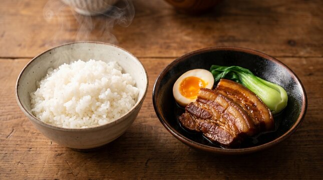 Braised pork belly and rice