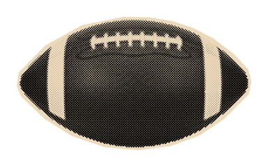 Vintage American football illustration with retro halftone shading, perfect for sports themes, game day events, and athletic competition concepts © Mr. Stocker