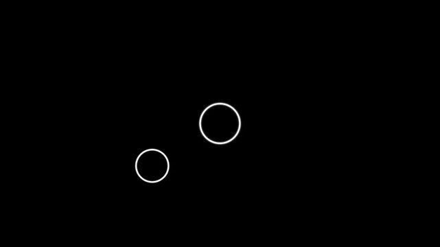Dynamic cartoon firework animation featuring white circle burst and fast moving line explosion on black background creative motion design elements for kids videos and intro videos 4k.