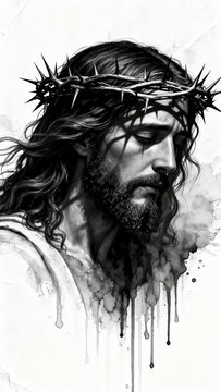 cristo, catolico, rostro, espinas, corona, rey, bondad, perdon, pecados, resurreccion, ilustraci&oacute;n, arte, vector, cara, mujer, antiguas, boceto, administrar, bocetos, antifaz, &aacute;ngel, antig&uuml;edad, desig